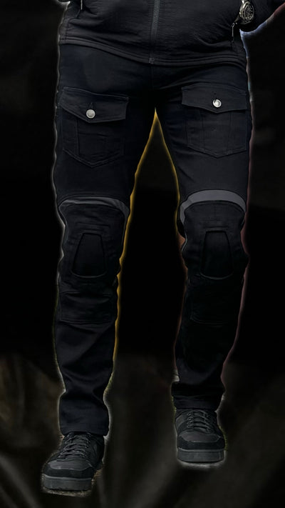 MARBRO BLK Combat Denim Pants