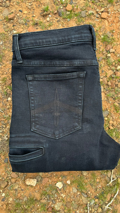 MARBRO Black Denim Combat Pants